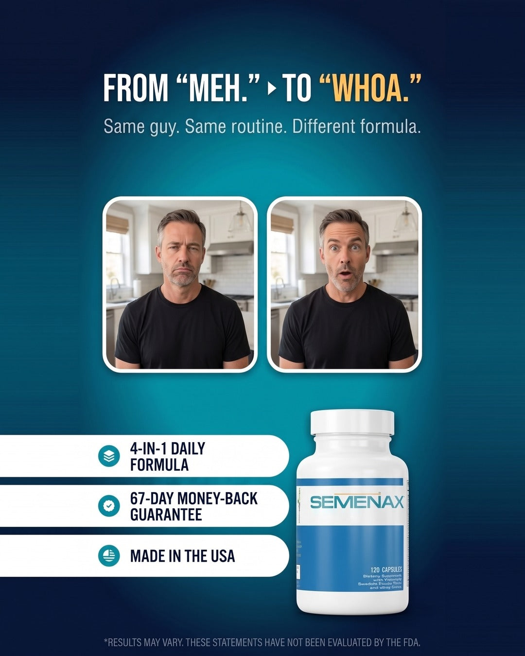 Same guy, same routine, different formula