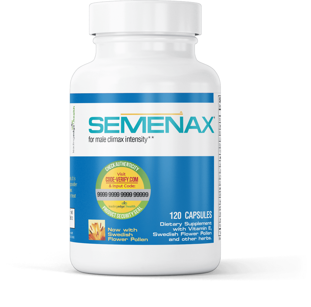 Semenax bottle, 120 capsules, 30 day supply