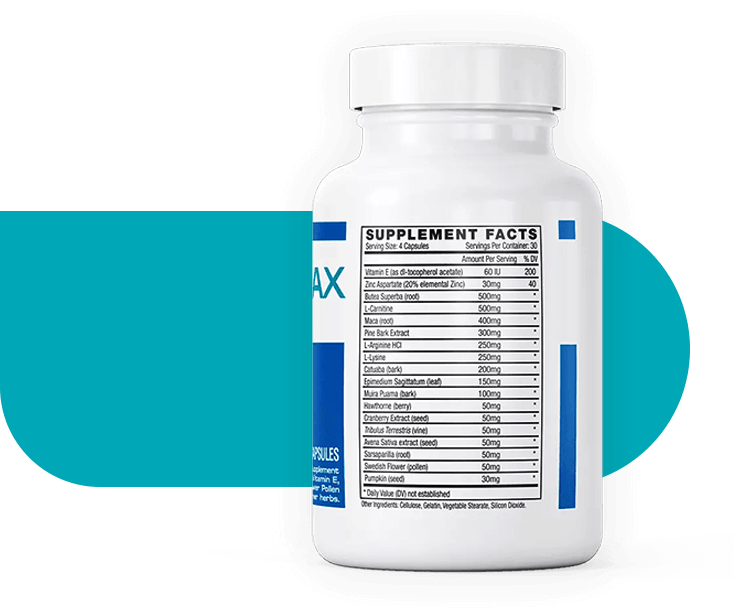 Semenax supplement facts label